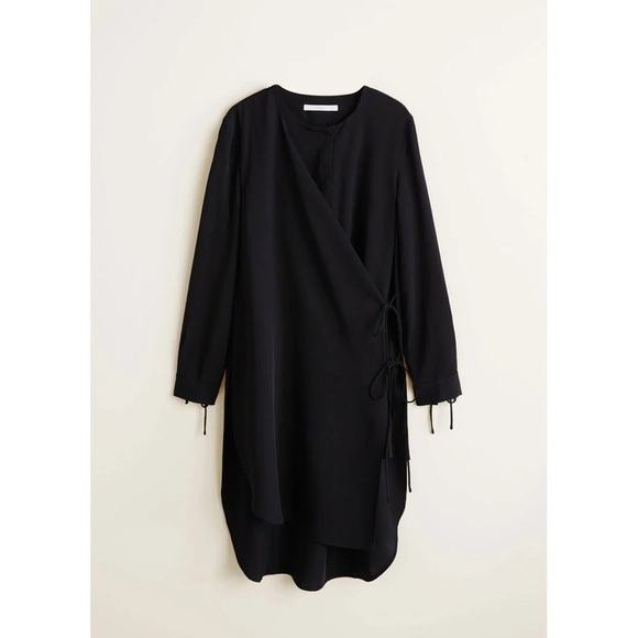 NWT MANGO Tunic Shirt/Dress with Draped Front - Picture 3 of 16